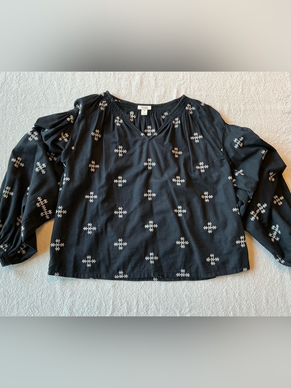 Boho Embroidered Peasant Blouse